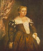VERONESE (Paolo Caliari) Portrait of a Venetian Woman we USA oil painting reproduction
